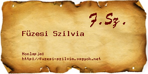 Füzesi Szilvia névjegykártya