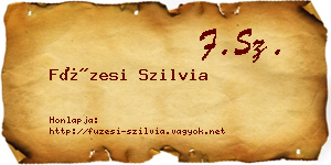 Füzesi Szilvia névjegykártya