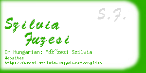 szilvia fuzesi business card